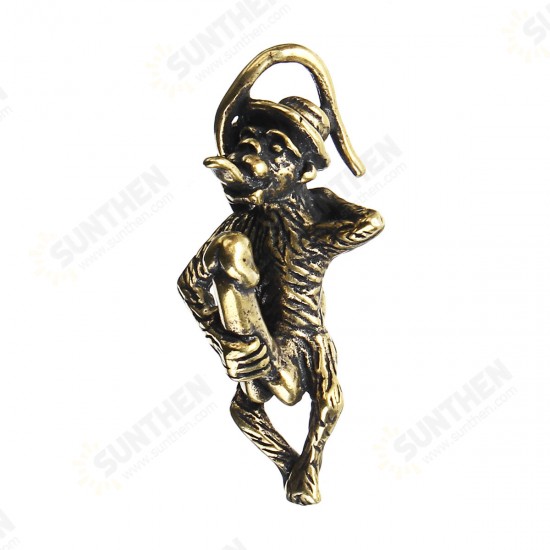 1pc Thai Amulet Paladkik Monkey Key Clip Chain Miniature Brass Magic Holy Wealthy Luck Gift Decor