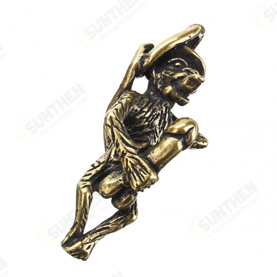 1pc Thai Amulet Paladkik Monkey Key Clip Chain Miniature Brass Magic Holy Wealthy Luck Gift Decor