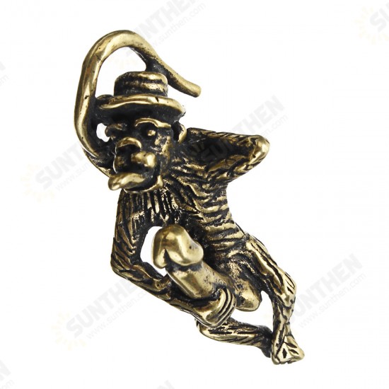 1pc Thai Amulet Paladkik Monkey Key Clip Chain Miniature Brass Magic Holy Wealthy Luck Gift Decor