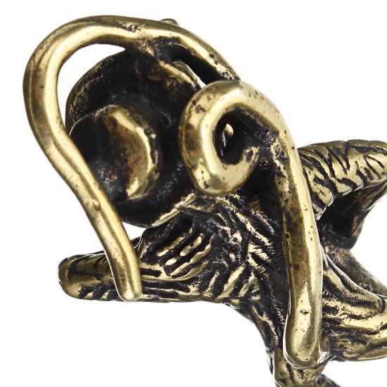 1pc Thai Amulet Paladkik Monkey Key Clip Chain Miniature Brass Magic Holy Wealthy Luck Gift Decor