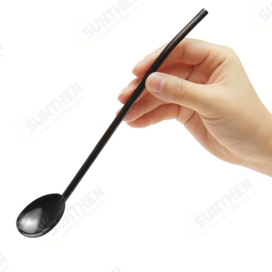 2 in 1 Spoon Drinking Straw Stainless Steel 304 Drinking Coffee Straw Stirring Spoon Straws Spoon & Straw