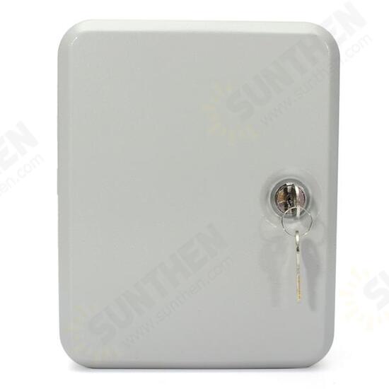 20 Hook Metal Wall Mount Security Key Cabinet Storage Box With Key Tag