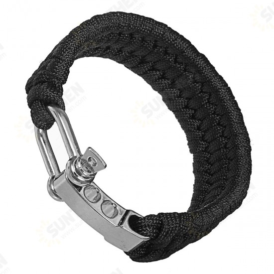 25CM Multi Tool Survival Paracord Bracelet Rescue Umbrella Rope Emergency Survival Parachute Cord