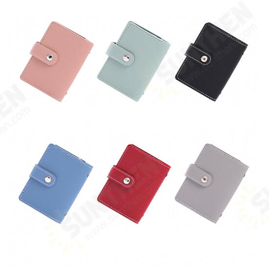 26 Card Slots Portable Leather Wallet Anti-theft Brush Shield NFC/RFID Card Holder