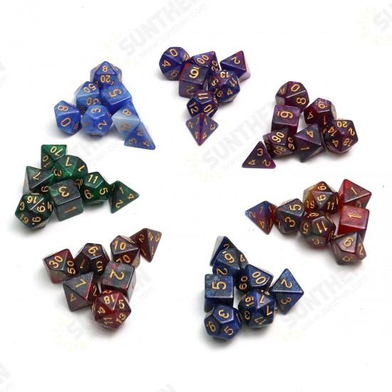 49/56/70Pcs Polyhedral Dices for Dungeons & Dragons Desktop Games With Storage Bags