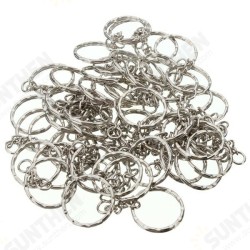 50Pcs 55mm Keyring Blanks Silver Tone Keychain Key Fob Split Rings 4 Link Chain 50Pcs 55mm Keyring Blanks Silver Tone Keychain Key Fob Split Rings 4 Link Chain