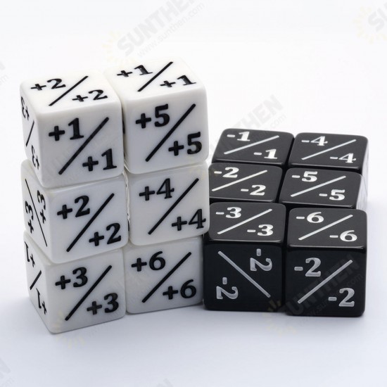 6 Pcs White Dice Counters +1/+1 for MTG Magic The Gathering and Others