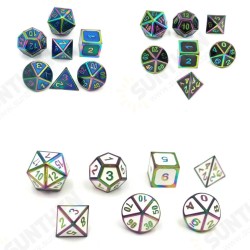 7 Pcs Alloy Polyhedral Dices Set Role Playing Game Accessory For Dungeons Dragons 7 Pcs Alloy Polyhedral Dices Set Role Playing Game Accessory For Dungeons Dragons