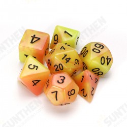 7 Pcs Luminous Polyhedral Dices Multisided Dices Dice Set With Dice Cup For RPG 7 Pcs Luminous Polyhedral Dices Multisided Dices Dice Set With Dice Cup For RPG