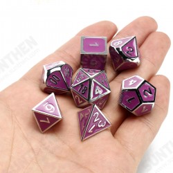 7 Pcs Multisided Dice Heavy Metal Polyhedral Dice Set Role Playing Games Dices with Bag 7 Pcs Multisided Dice Heavy Metal Polyhedral Dice Set Role Playing Games Dices with Bag
