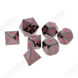 7 Pcs Zinc Alloy Multisided Dice Set Role Playing Games DiceS Gadget With Bag 7 Pcs Zinc Alloy Multisided Dice Set Role Playing Games DiceS Gadget With Bag