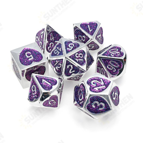 7PCS Metal Polyhedral Dices Set For Dungeons & Dragons Dice Desktop RPG Game