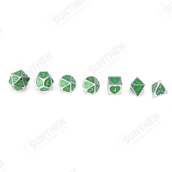 7PCS Metal Polyhedral Dices Set For Dungeons & Dragons Dice Desktop RPG Game