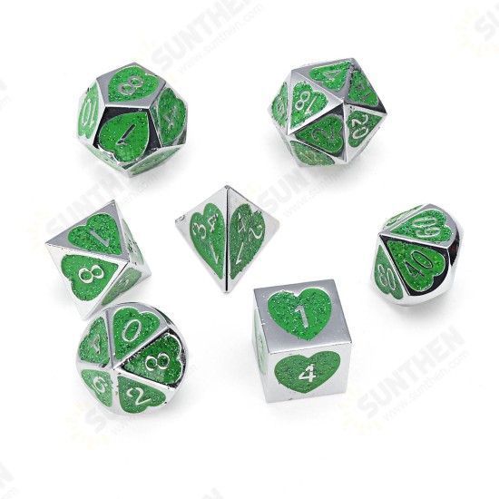 7PCS Metal Polyhedral Dices Set For Dungeons & Dragons Dice Desktop RPG Game