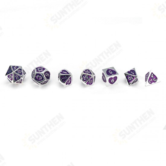 7PCS Metal Polyhedral Dices Set For Dungeons & Dragons Dice Desktop RPG Game