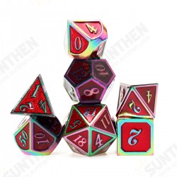 7PCS Metal Polyhedral Dices Set For Dungeons and Dragons Dice Desktop Table RPG Game 7PCS Metal Polyhedral Dices Set For Dungeons and Dragons Dice Desktop Table RPG Game