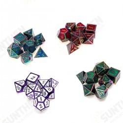 7PCS Metal Polyhedral Dices Set For Dungeons and Dragons Dice Desktop Table RPG Game 7PCS Metal Polyhedral Dices Set For Dungeons and Dragons Dice Desktop Table RPG Game