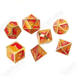 7PCS/SET Creative Metal Multi-faced Dice Set Heavy Duty Polyhedral Dices Role Playing Game Party Game Dice W/ Case 7PCS/SET Creative Metal Multi-faced Dice Set Heavy Duty Polyhedral Dices Role Playing Game Party Game Dice W/ Case