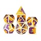 7PCS/SET Creative Metal Multi-faced Dice Set Heavy Duty Polyhedral Dices Role Playing Game Party Game Dice W/ Case