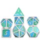 7PCS/SET Creative Metal Multi-faced Dice Set Heavy Duty Polyhedral Dices Role Playing Game Party Game Dice W/ Case