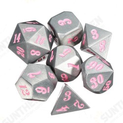 7Pc Solid Metal Heavy Dice Set Polyhedral Dices Role Playing Games Dice Gadget RPG 7Pc Solid Metal Heavy Dice Set Polyhedral Dices Role Playing Games Dice Gadget RPG