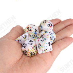 7Pcs Acrylic Polyhedral Dice Set Colorful Board Game Multisided Dices Gadget 7Pcs Acrylic Polyhedral Dice Set Colorful Board Game Multisided Dices Gadget