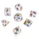 7Pcs Acrylic Polyhedral Dice Set Colorful Board Game Multisided Dices Gadget