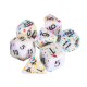 7Pcs Acrylic Polyhedral Dice Set Colorful Board Game Multisided Dices Gadget