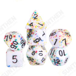 7Pcs Acrylic Polyhedral Dice Set Colorful Board Game Multisided Dices Gadget 7Pcs Acrylic Polyhedral Dice Set Colorful Board Game Multisided Dices Gadget