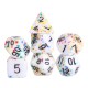 7Pcs Acrylic Polyhedral Dice Set Colorful Board Game Multisided Dices Gadget