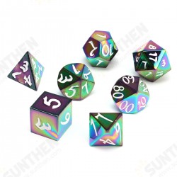 7Pcs Antique Metal Polyhedral Dices Set Role Playing Game Gadget With Bag 7Pcs Antique Metal Polyhedral Dices Set Role Playing Game Gadget With Bag