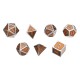 7Pcs Antique Metal Polyhedral Dices With Bag Copper Color For Dungeons Dragons Game