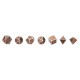 7Pcs Antique Metal Polyhedral Dices With Bag Copper Color For Dungeons Dragons Game