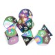 7Pcs Colorful Zinc Alloy Polyhedral Dice Set Board Game Multisided Dices Gadget
