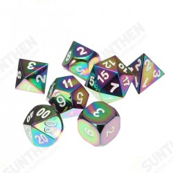 7Pcs Colorful Zinc Alloy Polyhedral Dice Set Board Game Multisided Dices Gadget 7Pcs Colorful Zinc Alloy Polyhedral Dice Set Board Game Multisided Dices Gadget