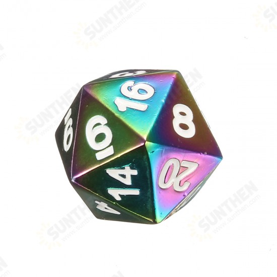 7Pcs Colorful Zinc Alloy Polyhedral Dice Set Board Game Multisided Dices Gadget