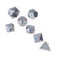 7Pcs Double Color Polyhedral Metal Game Dices Kit Children Digital Education Number Dices Entertianment Game Props For DnD TPRG