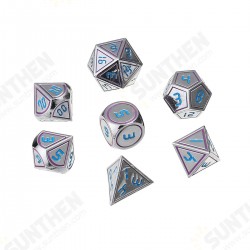 7Pcs Double Color Polyhedral Metal Game Dices Kit Children Digital Education Number Dices Entertianment Game Props For DnD TPRG 7Pcs Double Color Polyhedral Metal Game Dices Kit Children Digital Education Number Dices Entertianment Game Props For DnD TPRG