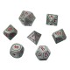 7Pcs Double Color Polyhedral Metal Game Dices Kit Children Digital Education Number Dices Entertianment Game Props For DnD TPRG