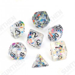 7Pcs Galaxy Polyhedral Dice Resin Mirror Dices Set Role Playing Board Party Table Game Gift 7Pcs Galaxy Polyhedral Dice Resin Mirror Dices Set Role Playing Board Party Table Game Gift