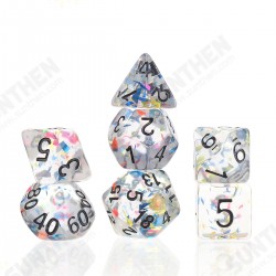 7Pcs Galaxy Polyhedral Dice Resin Mirror Dices Set Role Playing Board Party Table Game Gift 7Pcs Galaxy Polyhedral Dice Resin Mirror Dices Set Role Playing Board Party Table Game Gift