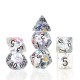 7Pcs Galaxy Polyhedral Dice Resin Mirror Dices Set Role Playing Board Party Table Game Gift