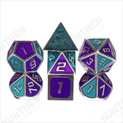 7Pcs Metal Polyhedral Dices Set Role Playing D & D Dungeons and Dragons Dice Party Table Games with Carrying Bag 7Pcs Metal Polyhedral Dices Set Role Playing D & D Dungeons and Dragons Dice Party Table Games with Carrying Bag