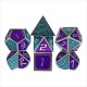 7Pcs Metal Polyhedral Dices Set Role Playing D & D Dungeons and Dragons Dice Party Table Games with Carrying Bag