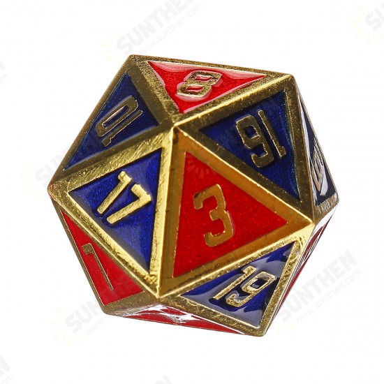 7Pcs Metal Polyhedral Dices Set Role Playing D & D Dungeons and Dragons Dice Party Table Games with Carrying Bag