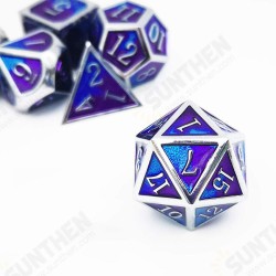 7Pcs Mixed Color Polyhedral Dice Metal RPG Dices Set with Velvet Bag Dungeons and Dragon Black Table Games Zinc Alloy Math Teaching 7Pcs Mixed Color Polyhedral Dice Metal RPG Dices Set with Velvet Bag Dungeons and Dragon Black Table Games Zinc Alloy Math Teaching