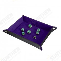 7Pcs Multisided Dice Holder Polyhedral Dices PU Leather Folding Rectangle Tray for RPG 7Pcs Multisided Dice Holder Polyhedral Dices PU Leather Folding Rectangle Tray for RPG