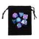 7Pcs Polyhedral Dices Set for Dungeons Dragons D20 D12 D10 D8 D6 D4 Games +Storage Pouches Bag