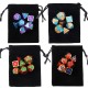 7Pcs Polyhedral Dices Set for Dungeons Dragons D20 D12 D10 D8 D6 D4 Games +Storage Pouches Bag