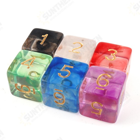 7Pcs Transparent Polyhedral Dices Multi-sided Dice